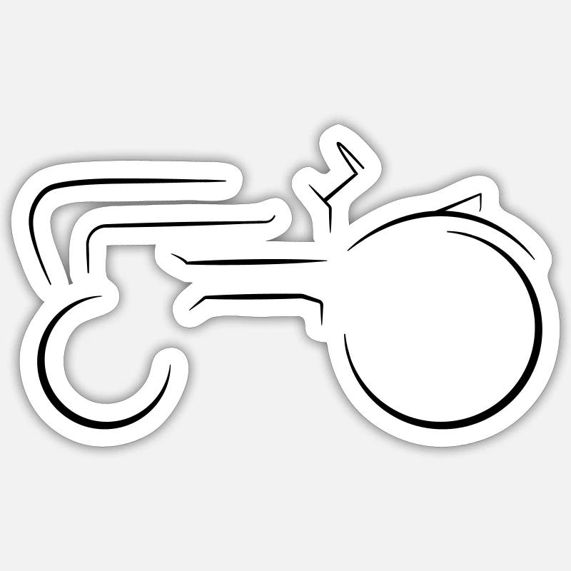 Deutscher Traktor Oldtimer Strichzeichnung  - Sticker Größe S (10 x 10 cm) - Mattweiß