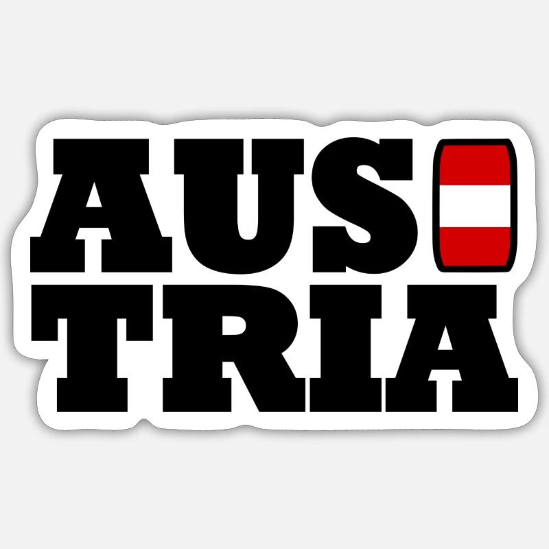 Austria - Sticker size S (10 x 10 cm) - white matte