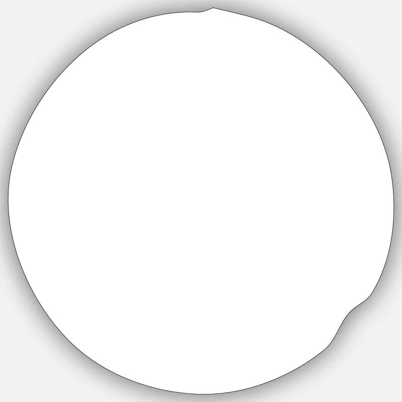 White circle with openings - Sticker size S (10 x 10 cm) - white matte