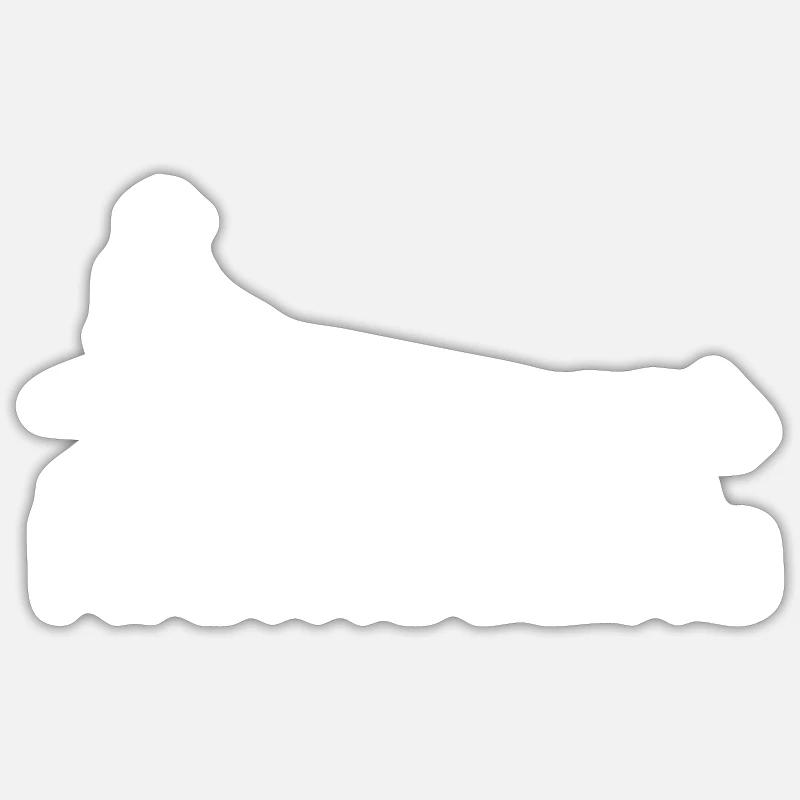 Mantrailing blanc Sticker taille S (10 x 10 cm)