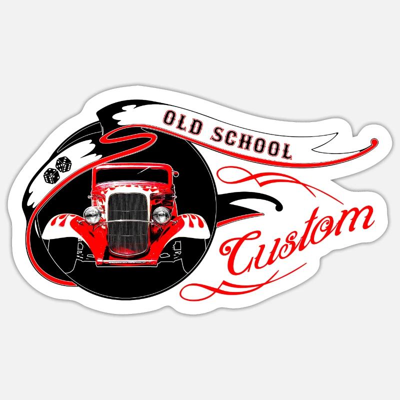 Hot Rod Naklejka rozmiar S (10 x 10 cm)
