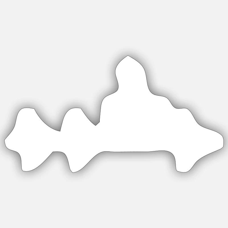 Café café café impulsion - Sticker taille S (10 x 10 cm) - blanc mat