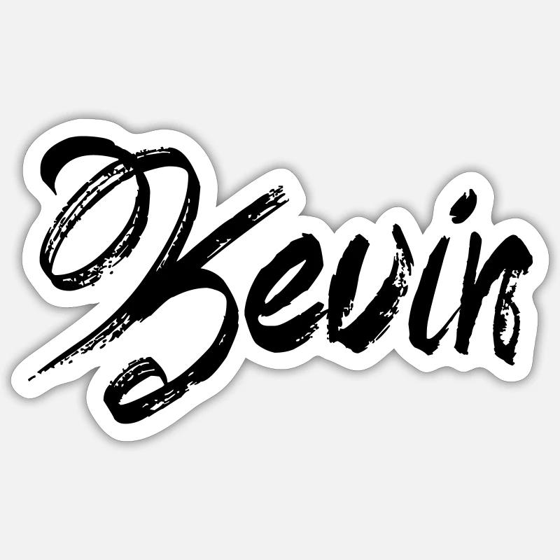 Kevin - Sticker taille S (10 x 10 cm) - blanc mat