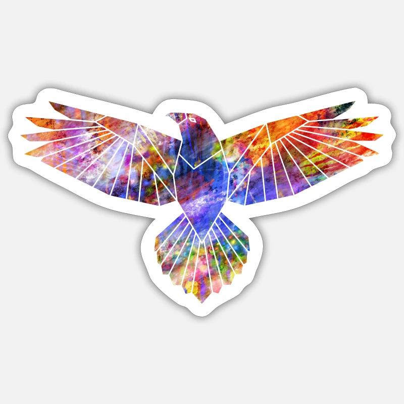 Eagle abstract geometric silhouette Sticker size S (10 x 10 cm)