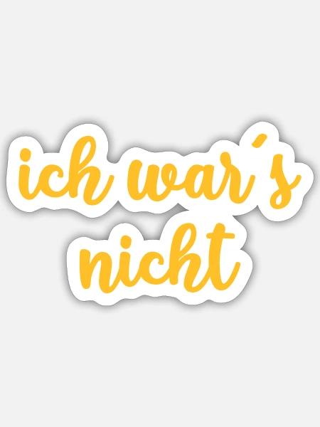 ich wars nicht - Sticker Größe S (10 x 10 cm) - Mattweiß