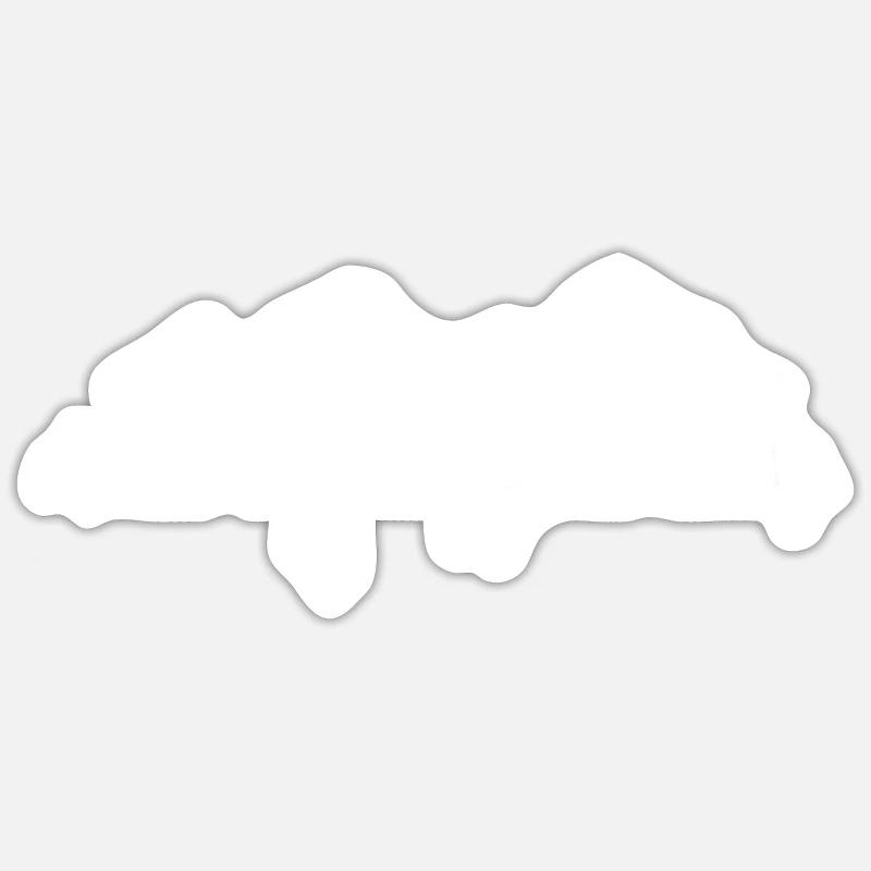 bergsteigen - Sticker Größe S (10 x 10 cm) - Mattweiß