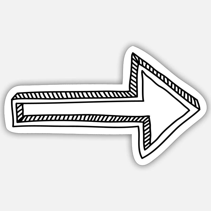 arrow - Sticker size S (10 x 10 cm) - white matte