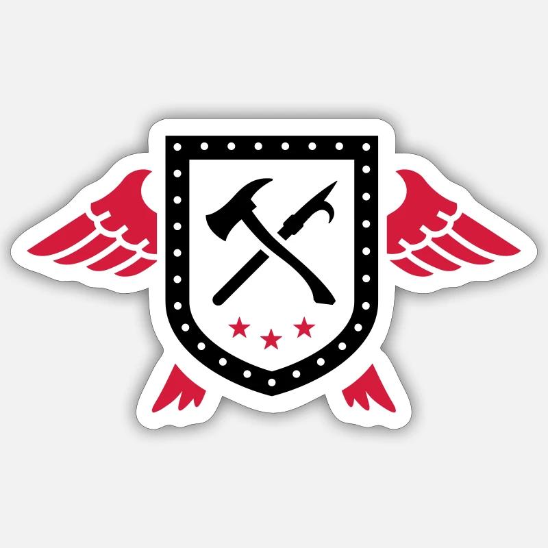 Pompier - Secours Sticker taille S (10 x 10 cm)