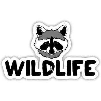 Texte sur la faune viverrière - Sticker taille S (10 x 10 cm) - blanc mat - Devant