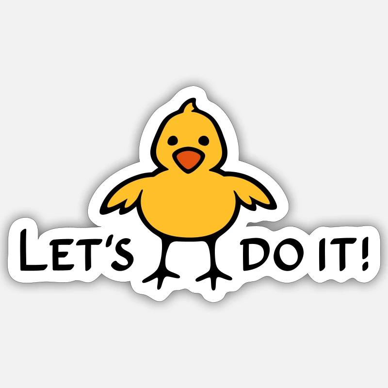Let's do it! - Sticker Größe S (10 x 10 cm) - Mattweiß