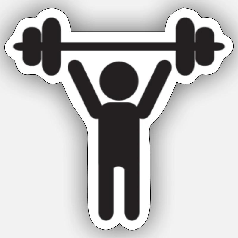 Poids de levage - Sticker taille S (10 x 10 cm) - blanc mat
