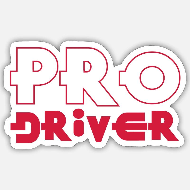 Pro Driver - Sticker size S (10 x 10 cm) - white matte