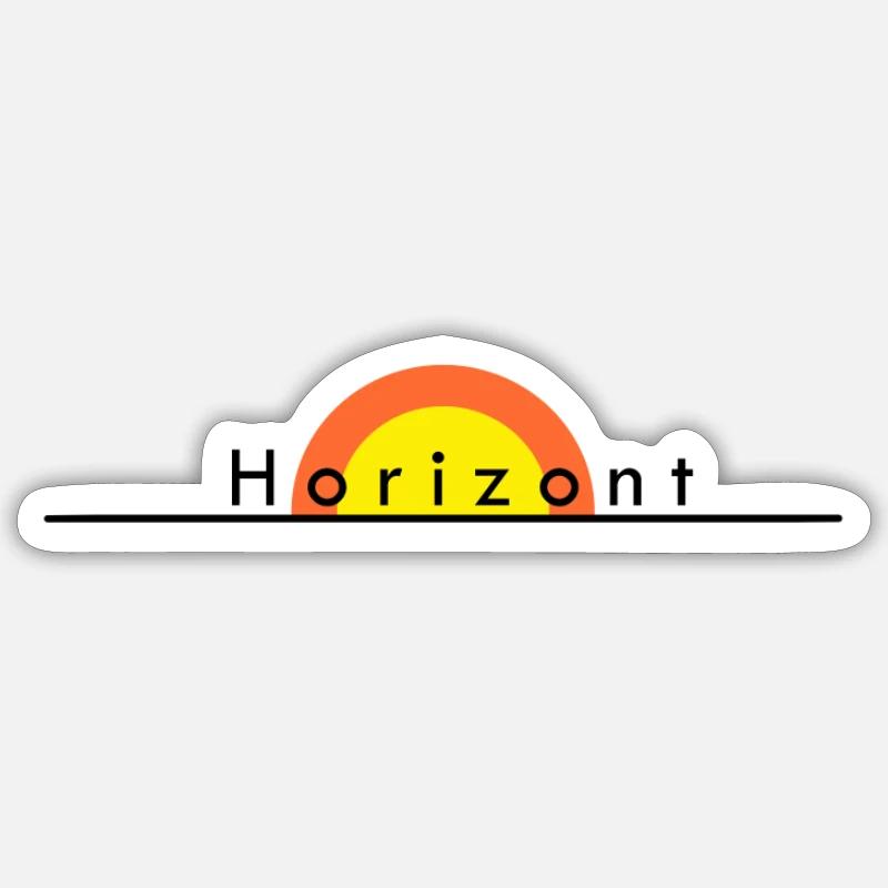 Horizont - Sticker Größe S (10 x 10 cm) - Mattweiß