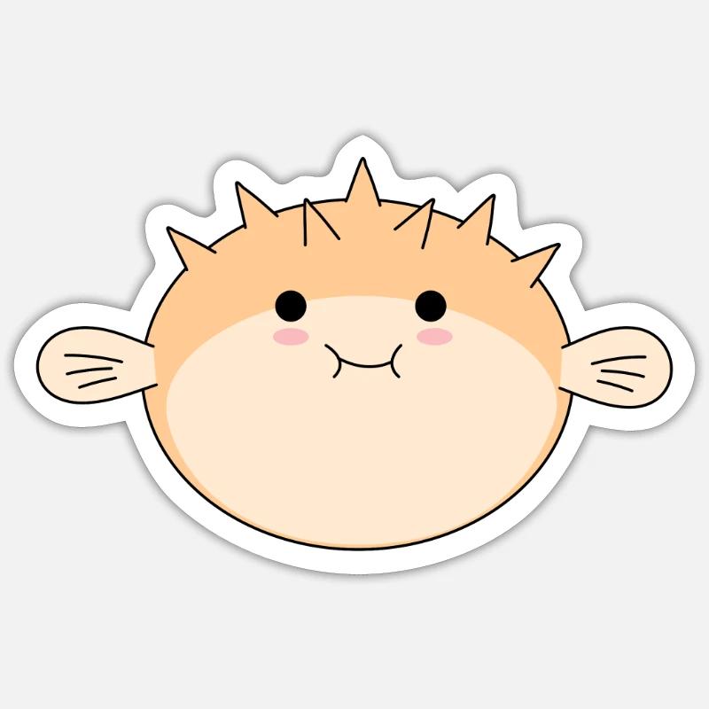 poisson-globe Sticker taille S (10 x 10 cm)