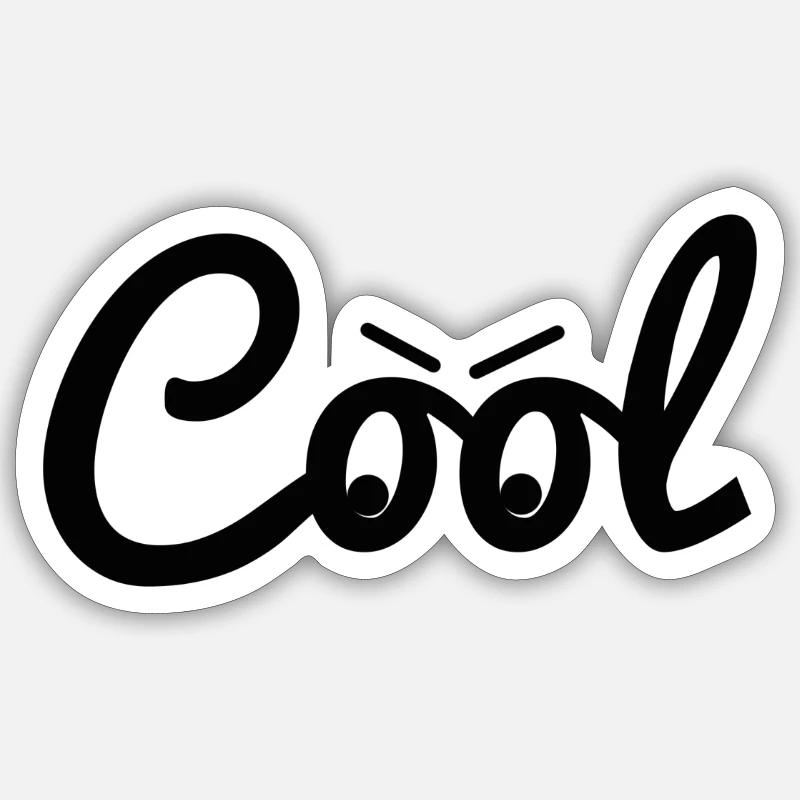cool Cool - Sticker Größe S (10 x 10 cm) - Mattweiß