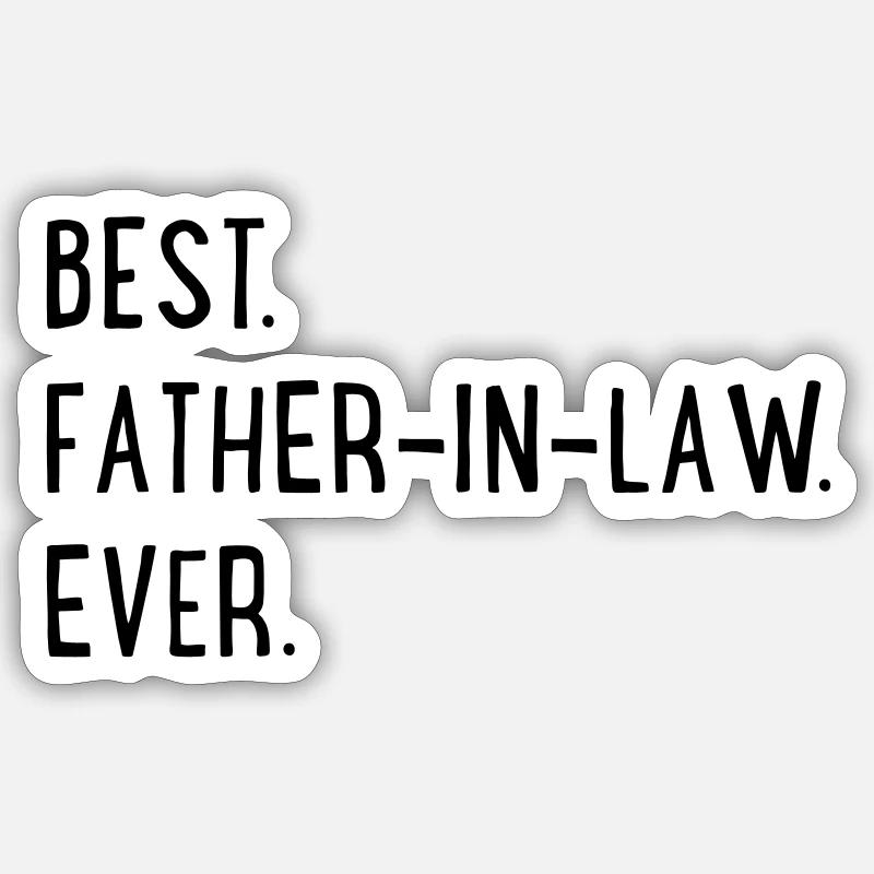 beau-père - Sticker taille S (10 x 10 cm) - blanc mat
