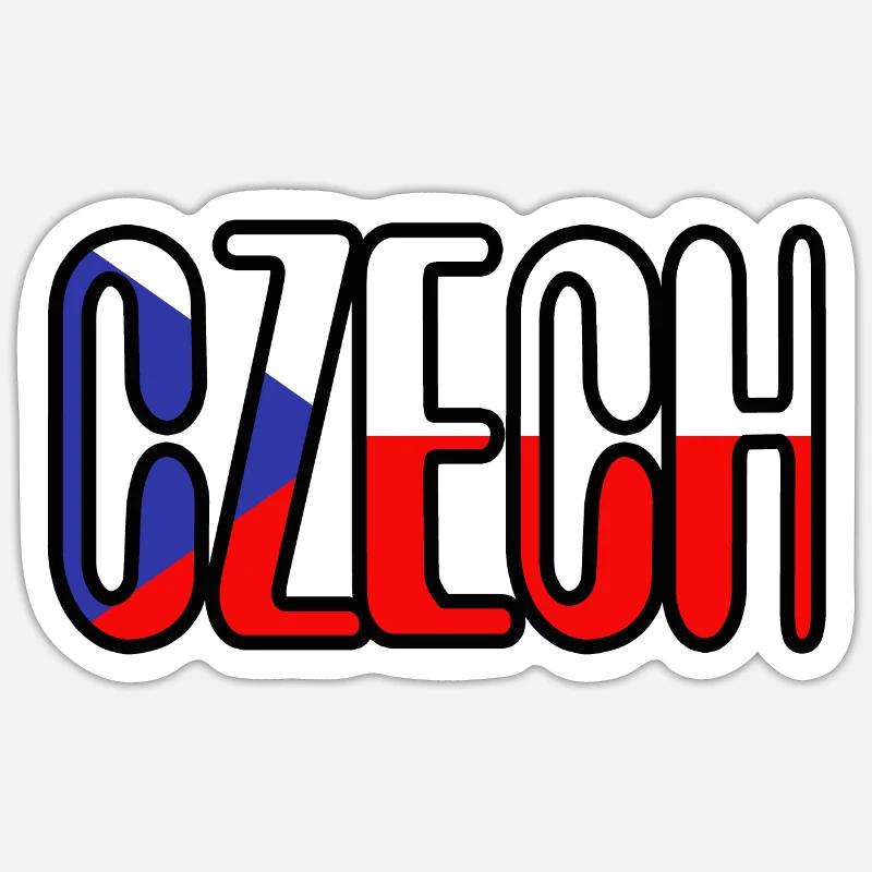 Ich liebe Tschechisch - Sticker Größe S (10 x 10 cm) - Mattweiß