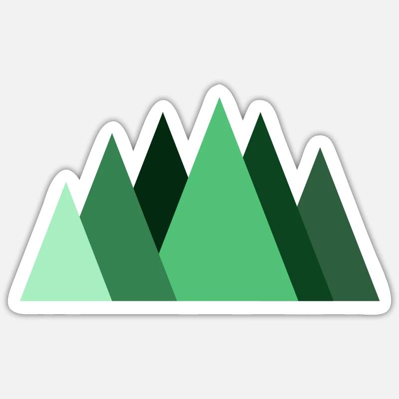 triangle forest - Sticker Größe S (10 x 10 cm) - Mattweiß
