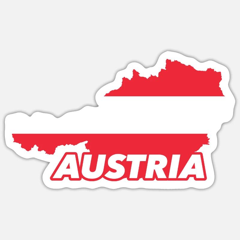 Austria - Sticker size S (10 x 10 cm) - white matte