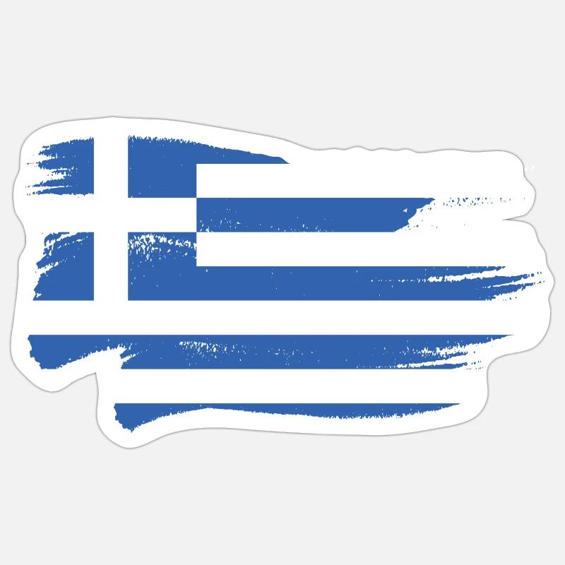 Grèce Drapeau Grec Sticker taille S (10 x 10 cm)
