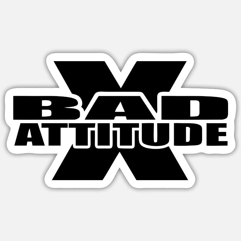 BAD ATTITUDE Trainings - Motivation - Sticker size S (10 x 10 cm) - white matte