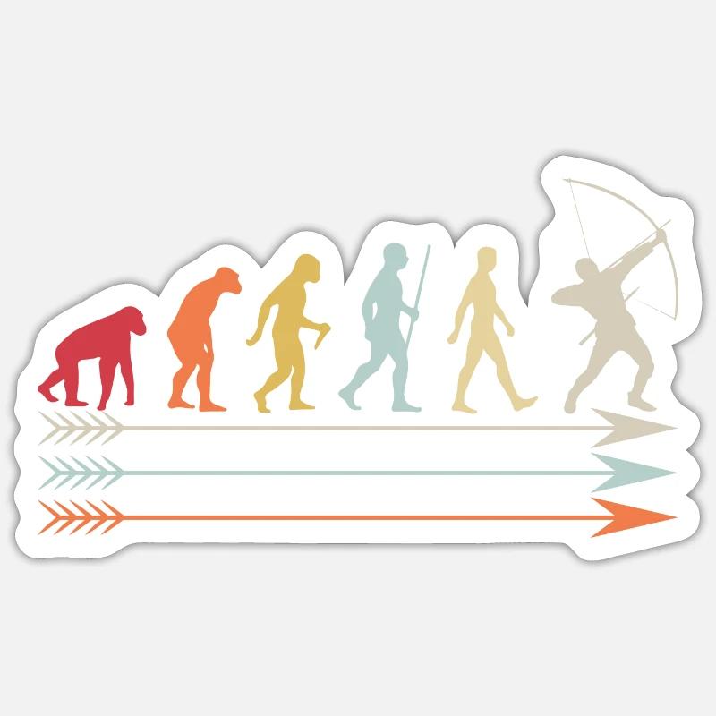 Development of man archery Sticker size S (10 x 10 cm)
