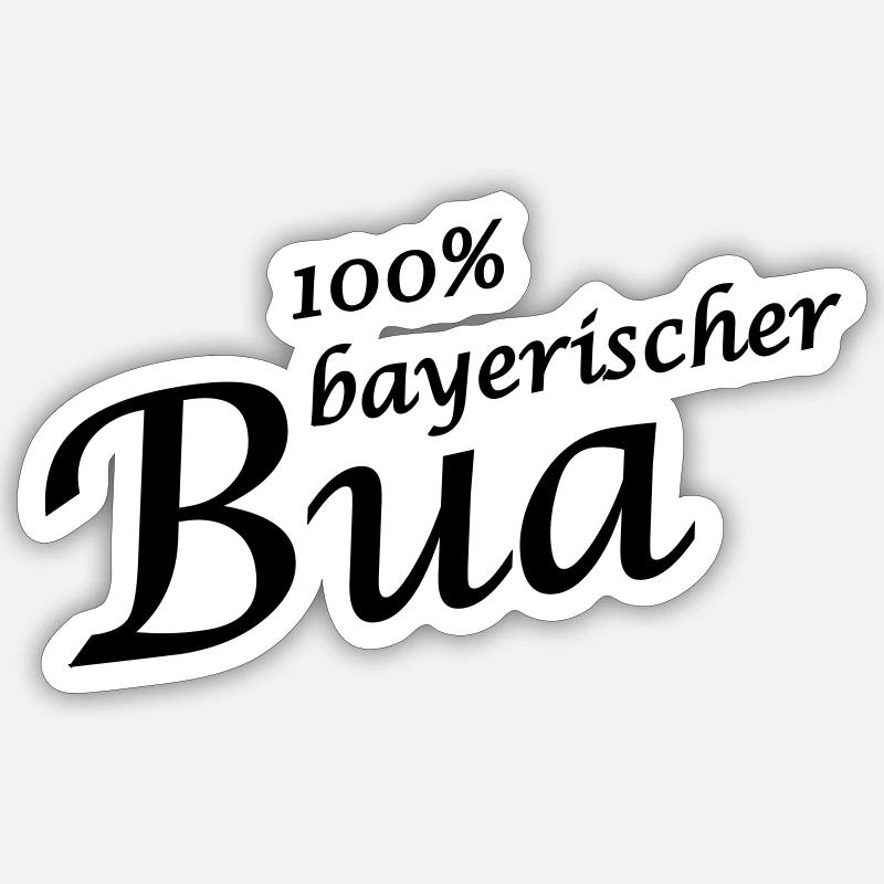 Bayerischer Bua - Sticker Größe S (10 x 10 cm) - Mattweiß