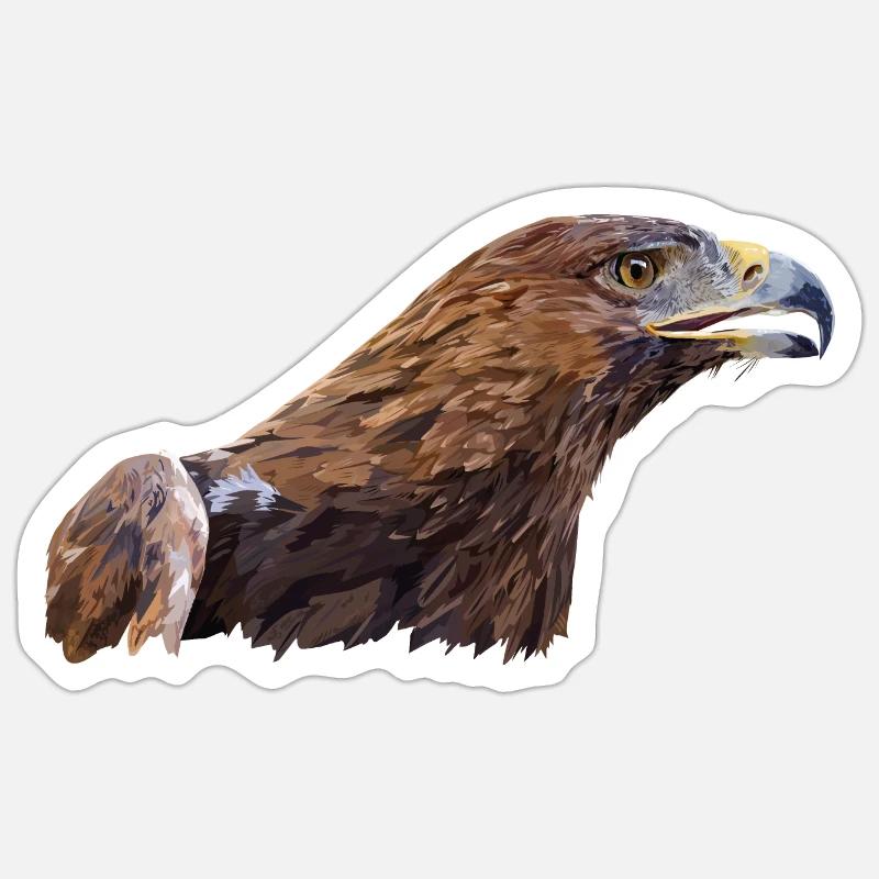Golden Eagle - Sticker size S (10 x 10 cm) - white matte