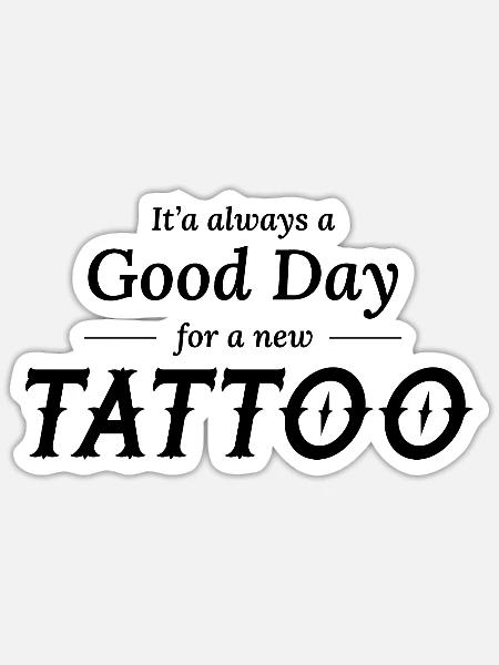 Tattoo-Liebhaber Künstler Humor lustige Zitat Geschenk - Sticker Größe S (10 x 10 cm) - Mattweiß