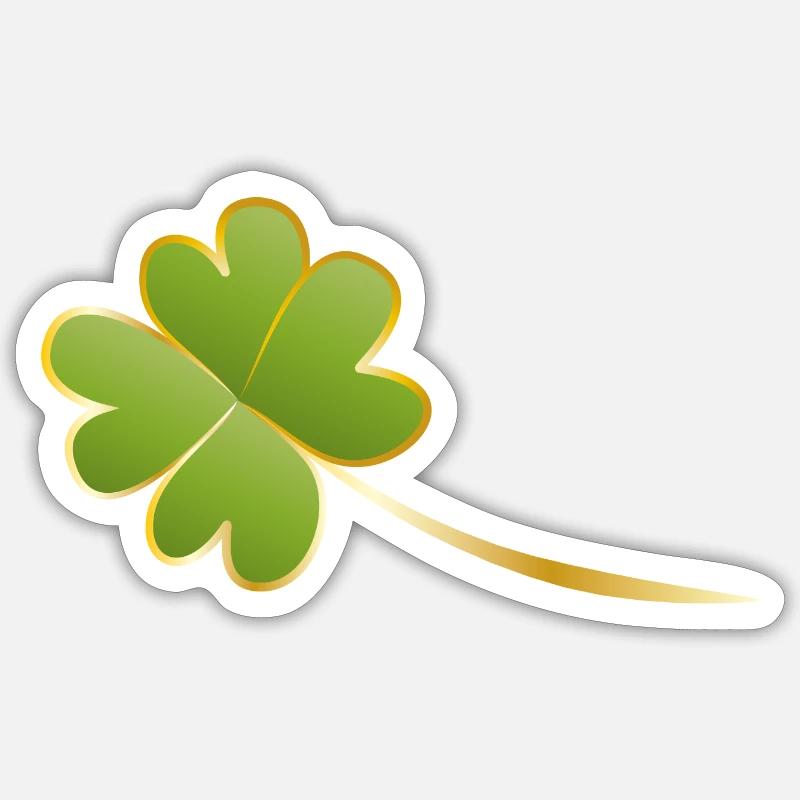 four-leaf clover Sticker size S (10 x 10 cm)