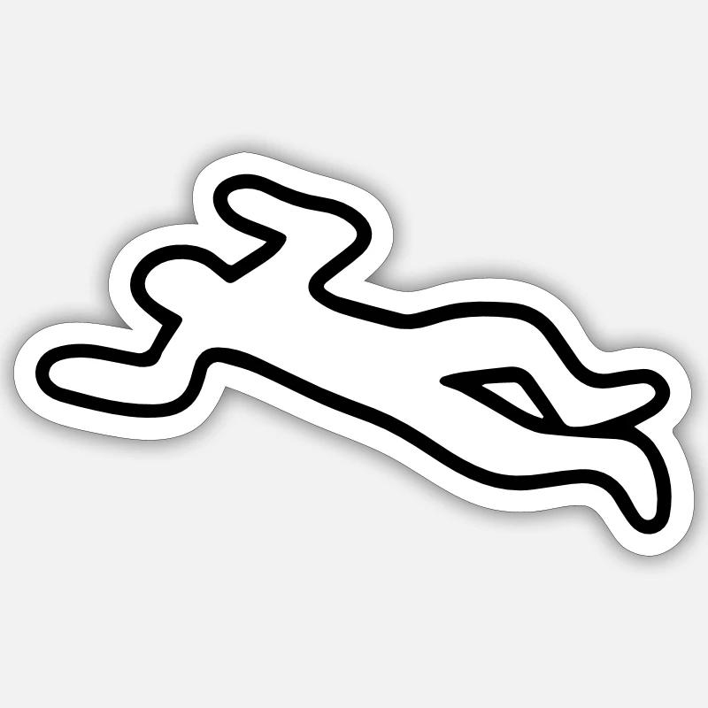 Corps - Sticker taille S (10 x 10 cm) - blanc mat