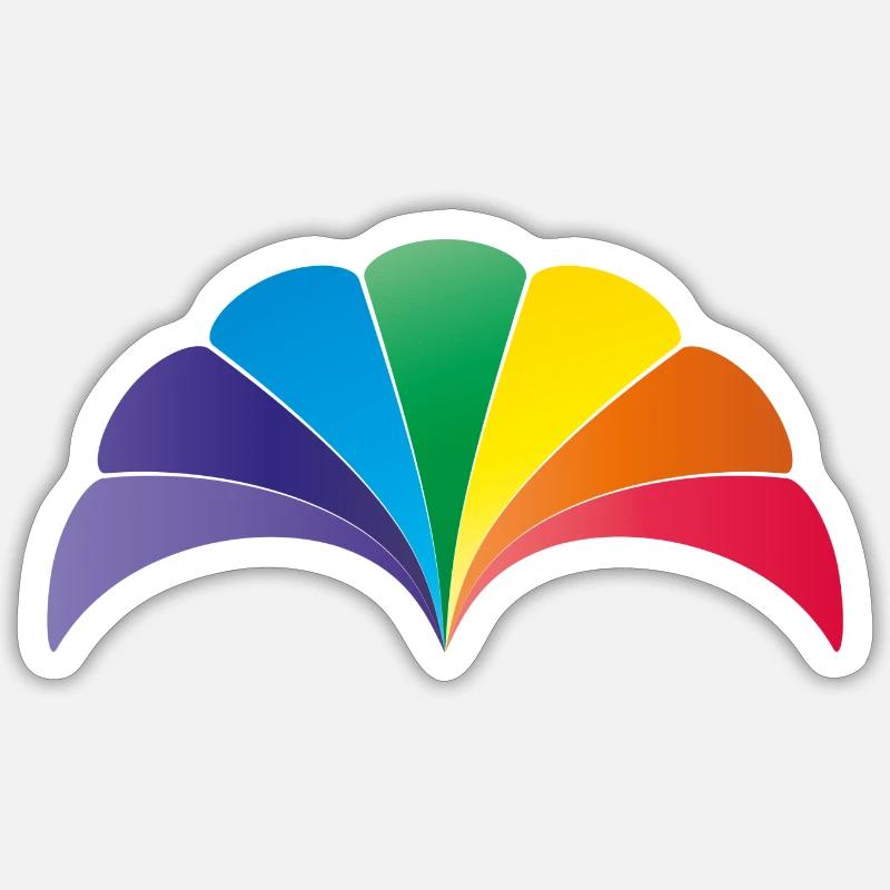 Rainbow Shell Arch Sticker size S (10 x 10 cm)