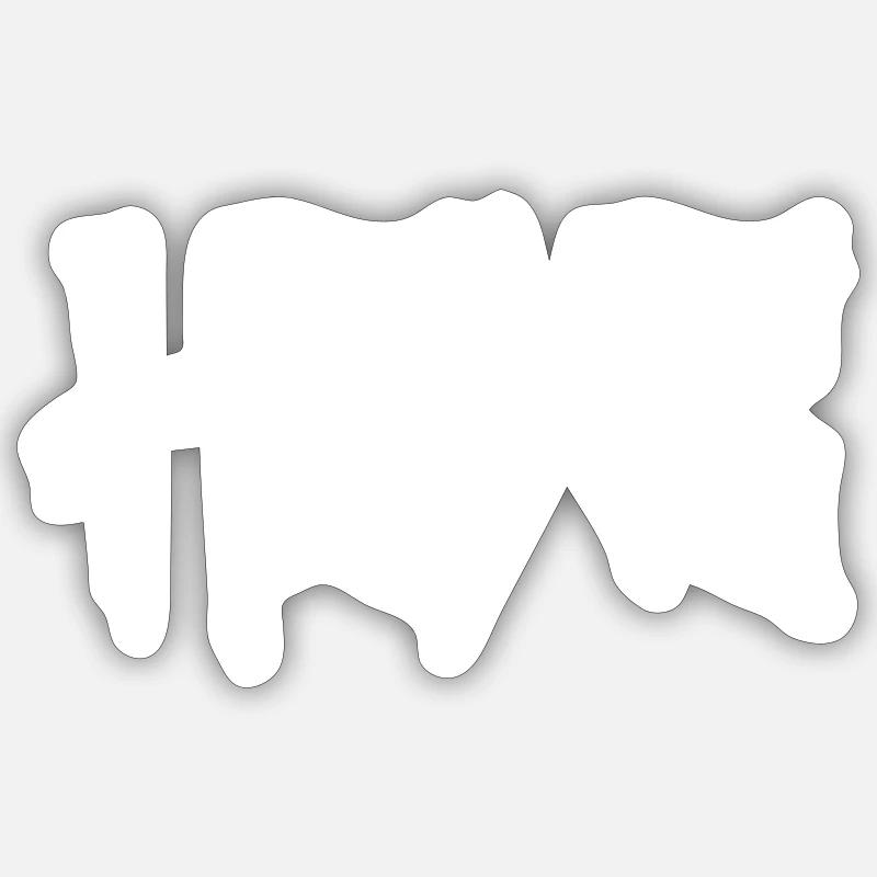 Hexe - Sticker Größe S (10 x 10 cm) - Mattweiß