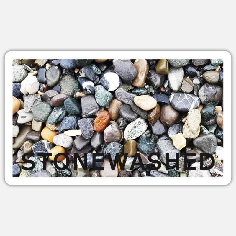 stonewashed - Sticker Größe S (10 x 10 cm) - Mattweiß