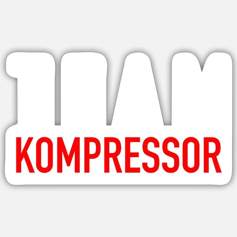 Team Compressor - Sticker size S (10 x 10 cm) - white matte