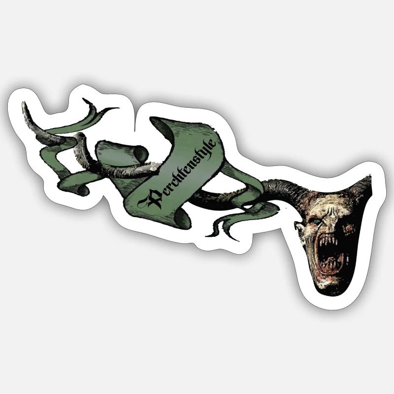 PerchtenStyle2 - Sticker size S (10 x 10 cm) - white matte
