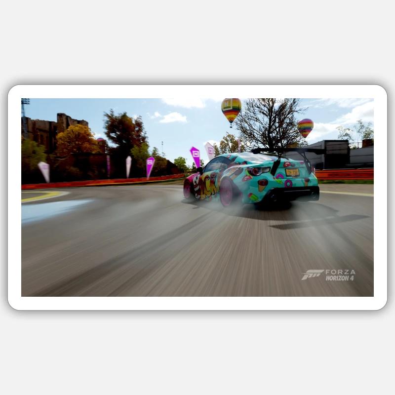 drift - Sticker size S (10 x 10 cm) - white matte