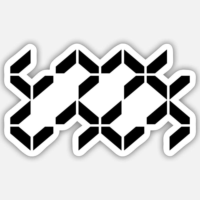 geometric composition - Sticker size S (10 x 10 cm) - white matte