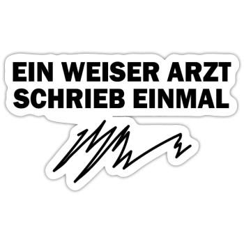 Arzt Geschenk Notarzt Medizin Krankenwagen - Sticker Größe S (10 x 10 cm) - Mattweiß - Vorne