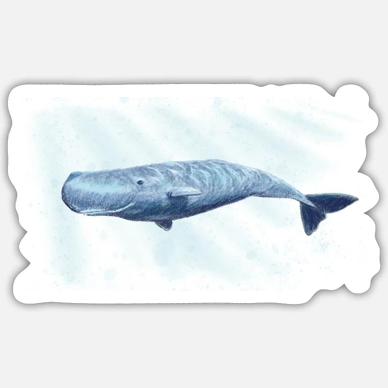 sperm whale2 Sticker size S (10 x 10 cm)