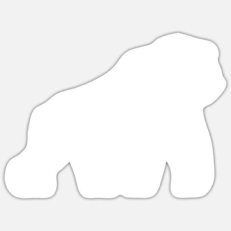 MONKEY Camouflage white - Sticker size S (10 x 10 cm) - white matte