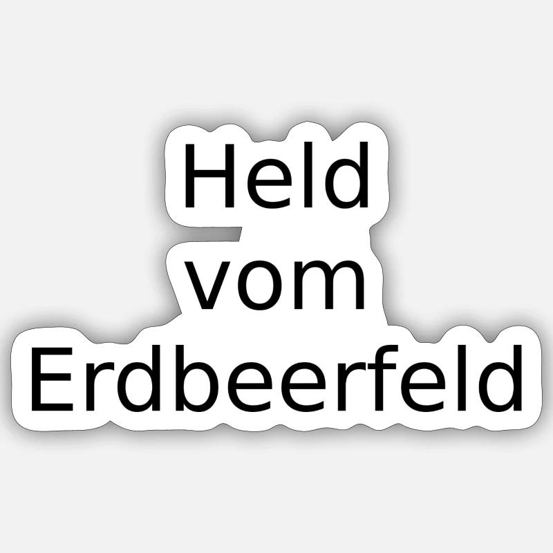 Held vom Erdbeerfeld Sticker Größe S (10 x 10 cm)