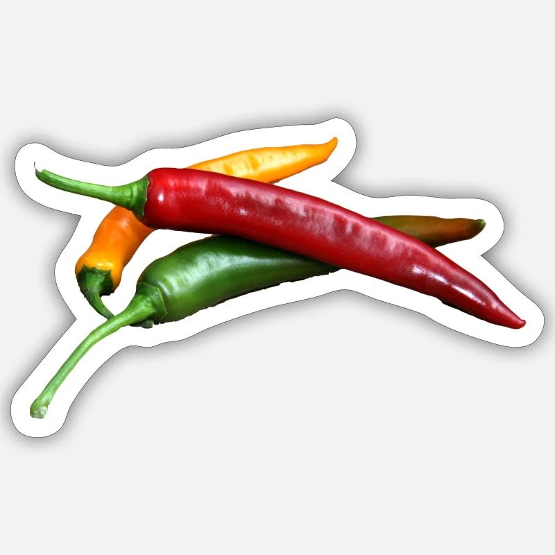 Chillis feu de circulation - Sticker taille S (10 x 10 cm) - blanc mat