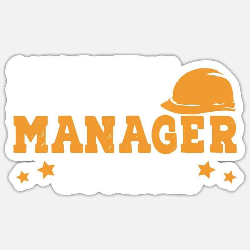Construction Project Manager - Sticker Größe S (10 x 10 cm) - Mattweiß