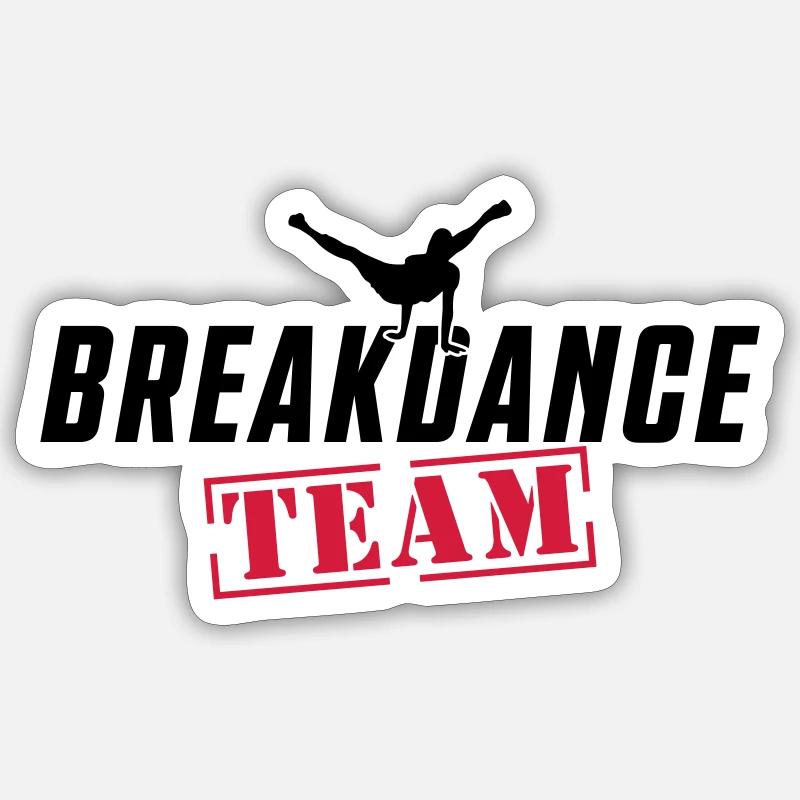 breakdance team - Sticker Größe S (10 x 10 cm) - Mattweiß