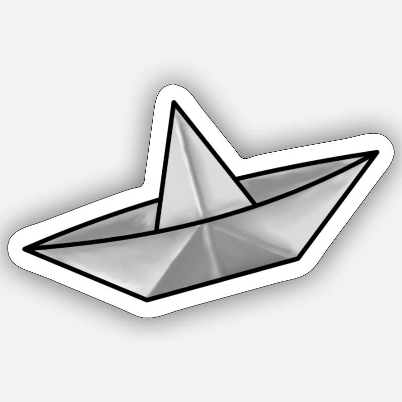 boat - Sticker size S (10 x 10 cm) - white matte