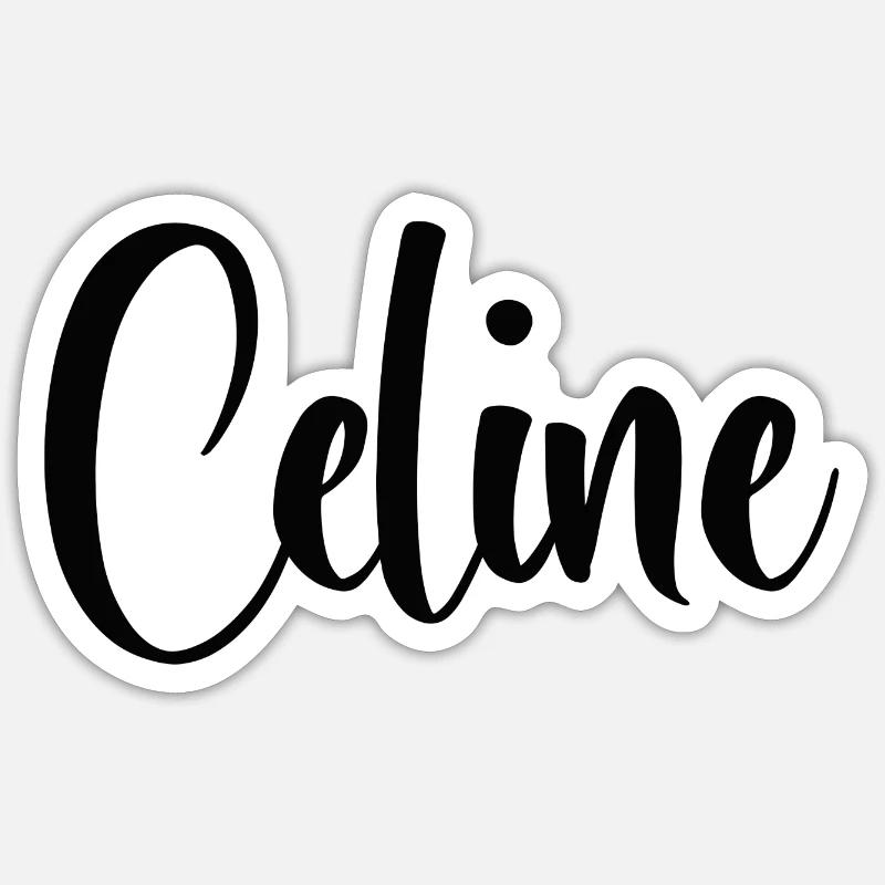Céline - Sticker taille S (10 x 10 cm) - blanc mat