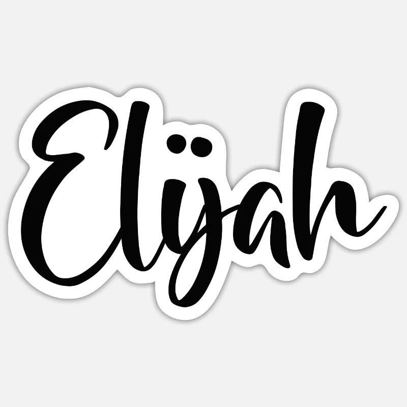 Elijah - Sticker Größe S (10 x 10 cm) - Mattweiß