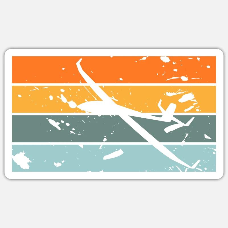 gliding - Sticker size S (10 x 10 cm) - white matte