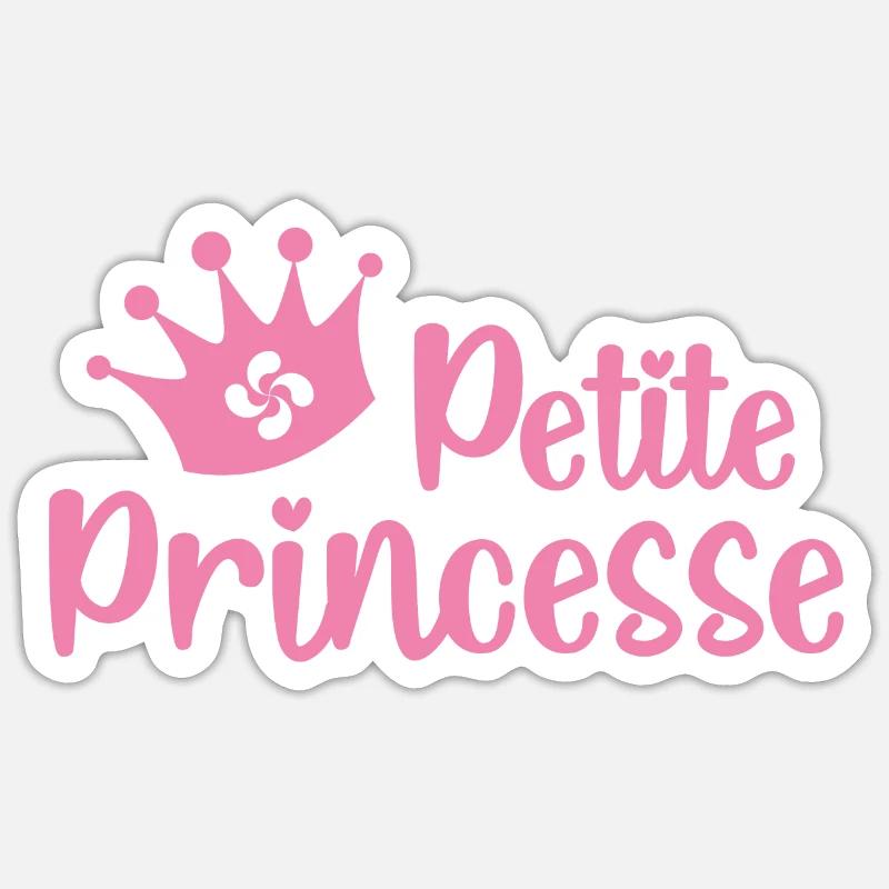 Petite Princesse Basque - Sticker taille S (10 x 10 cm) - blanc mat